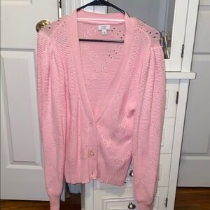Pink Cardigan Sweater